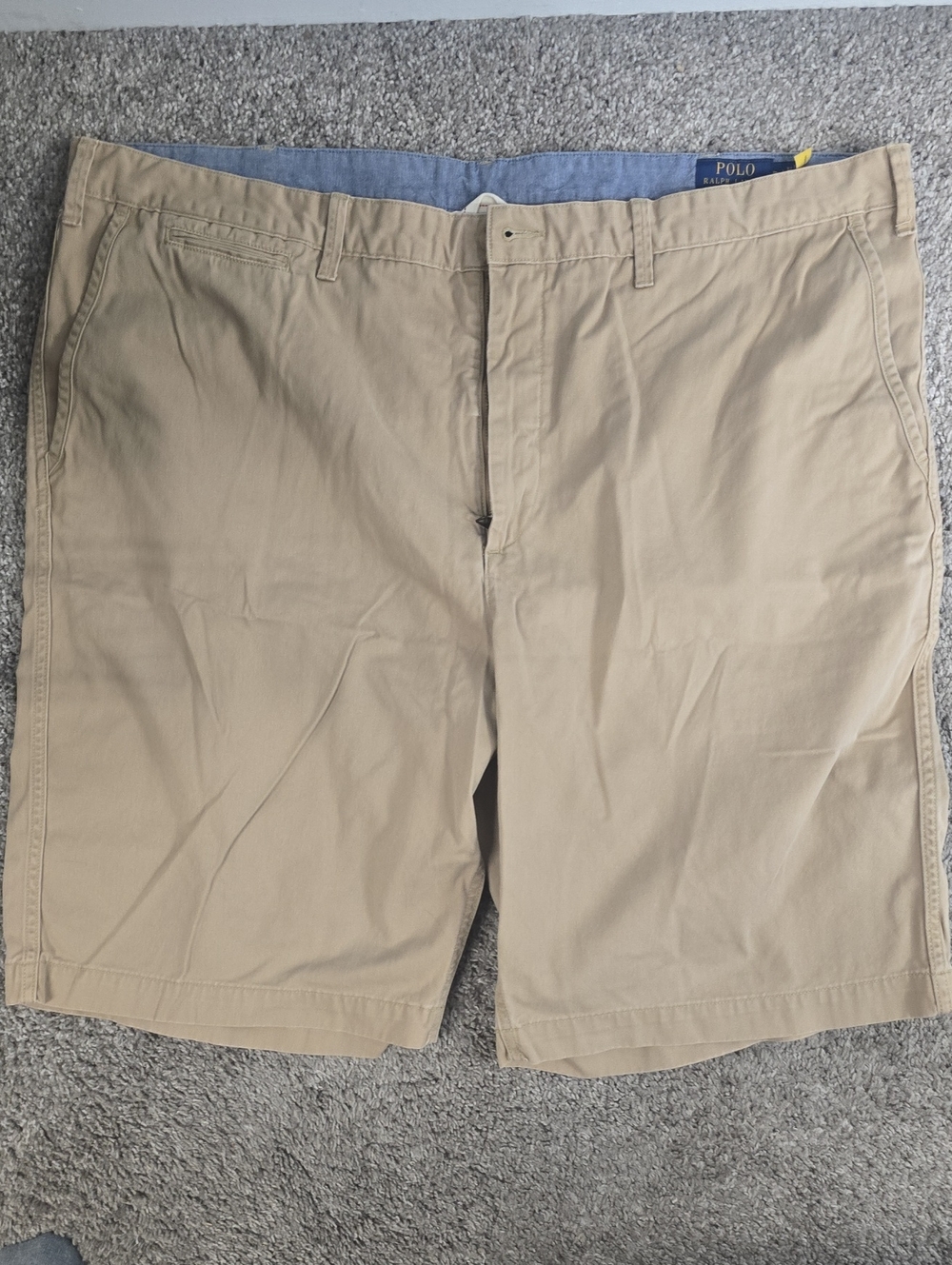 Polo by Ralph Lauren Tan Flat Front Cotton Shorts